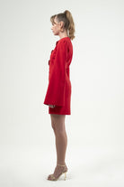 BÉLF-Valentina Red Dress-Elbise-4-Milagron.com