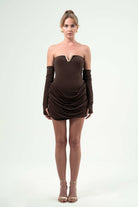 BÉLF-Vera Brown Dress-Elbise-1-Milagron.com