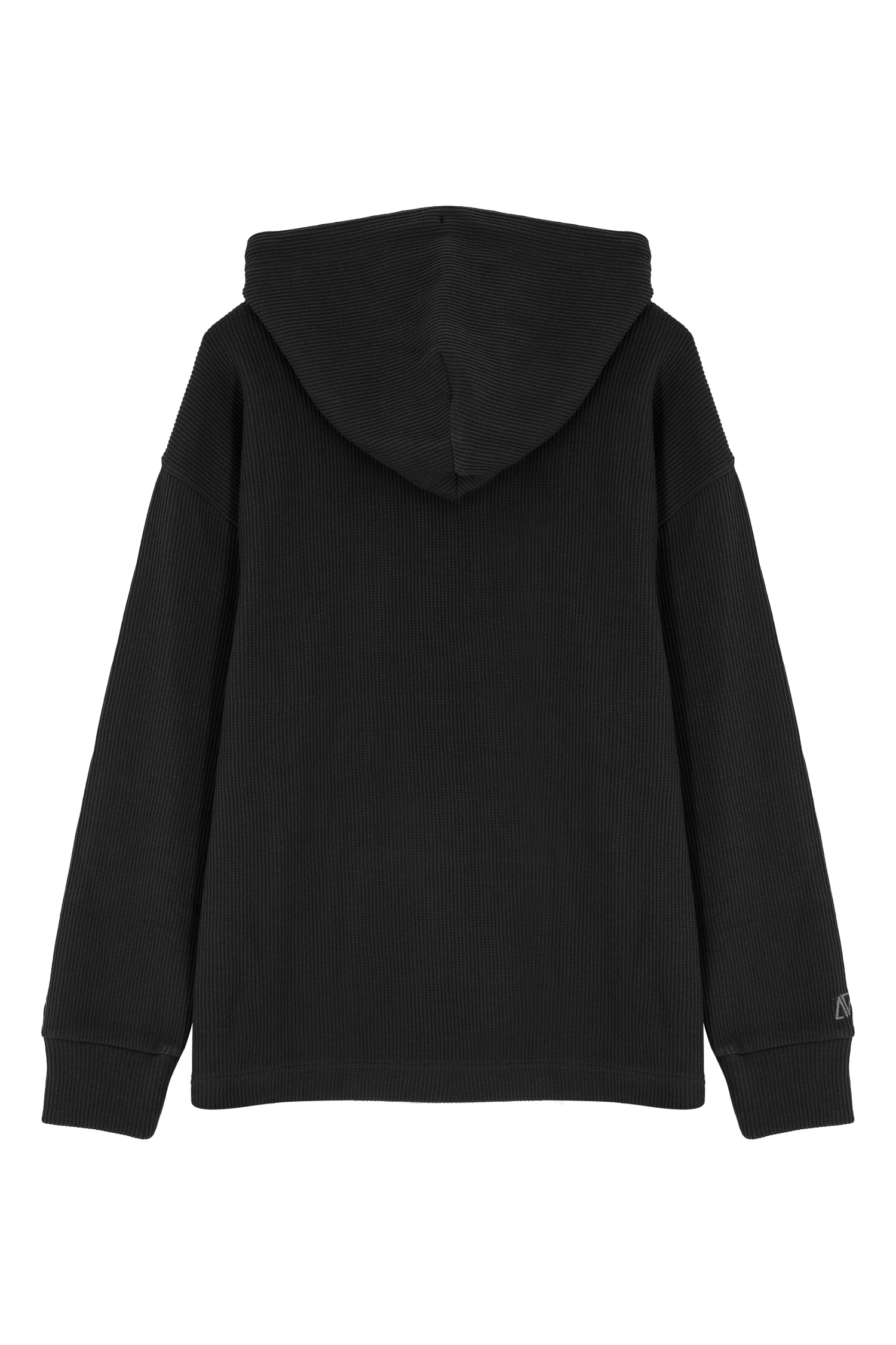 Waffle Zipper Sweatshirt - Siyah