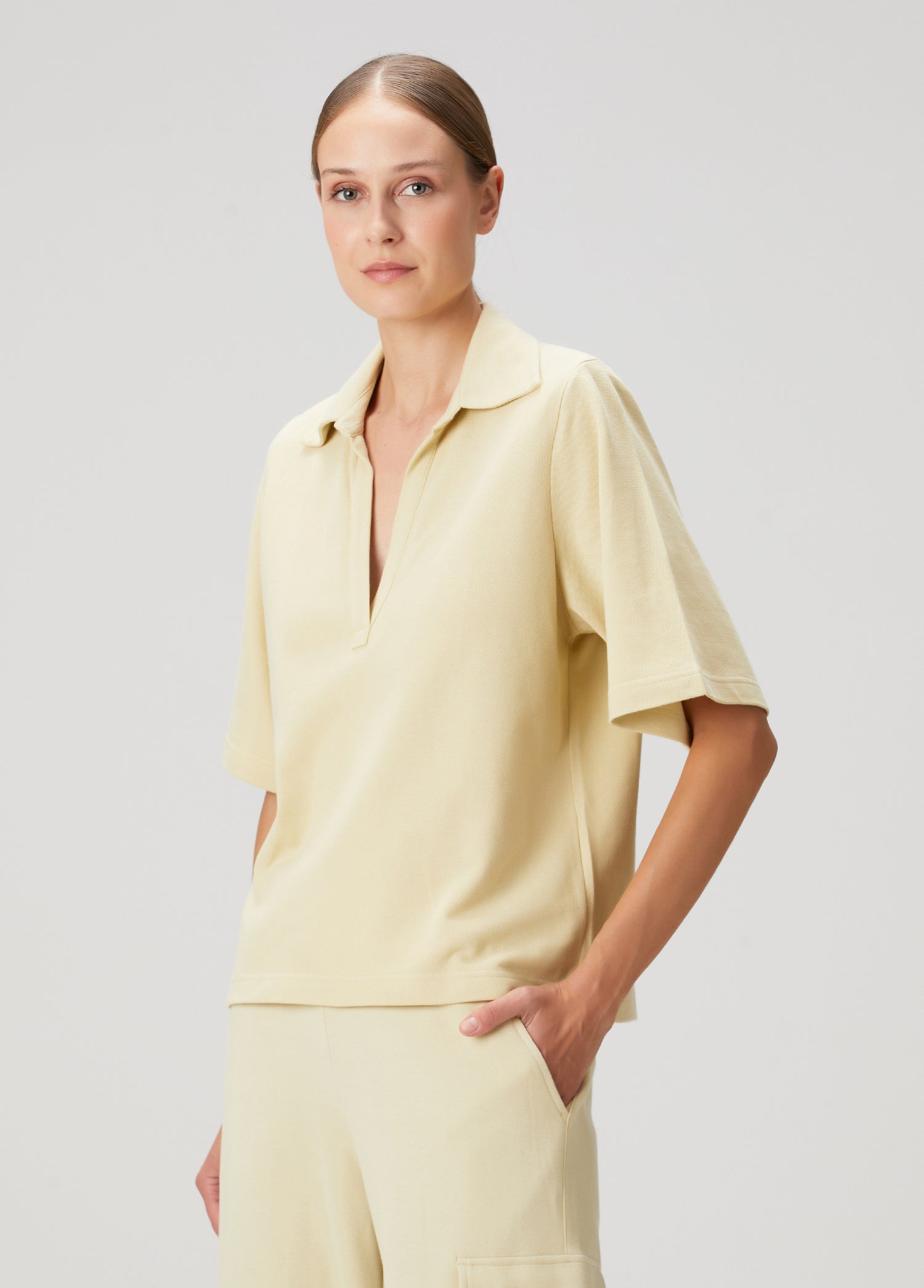 Daisy Vatkalı Polo - Açık Sarı