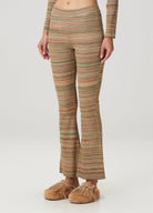 Knit Flare Pantolon - Sarı