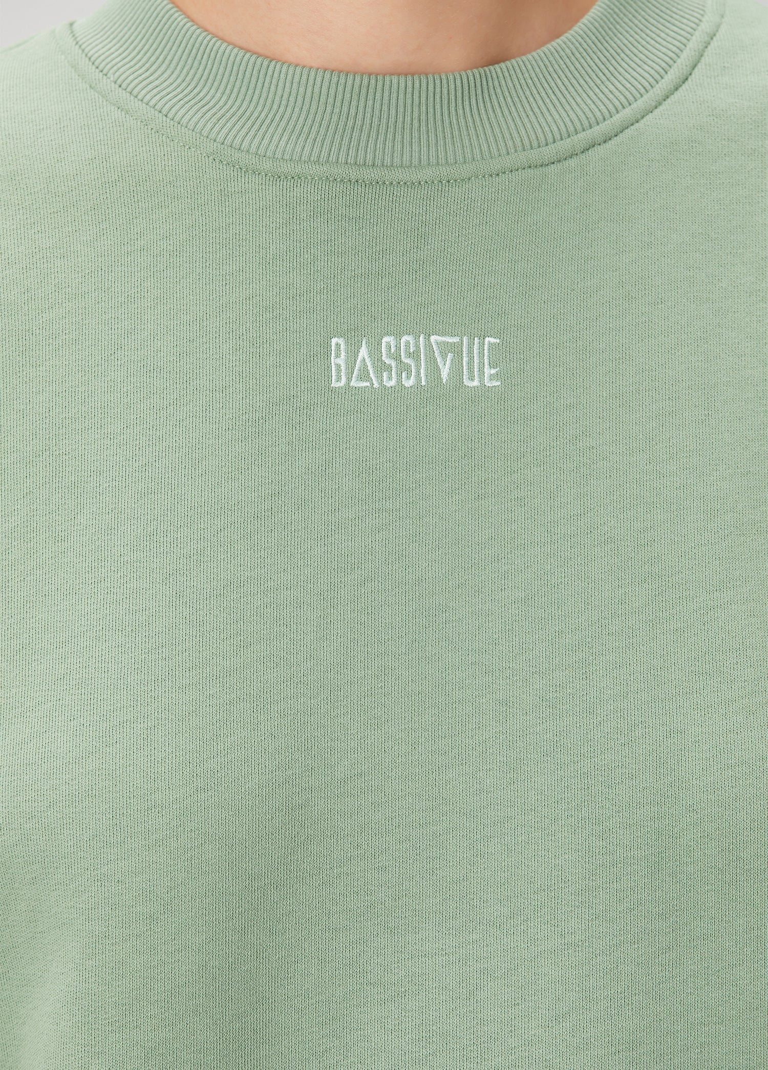 Bisiklet Yaka Sweatshirt - Yeşil