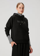 Siyah Studli Hoodie