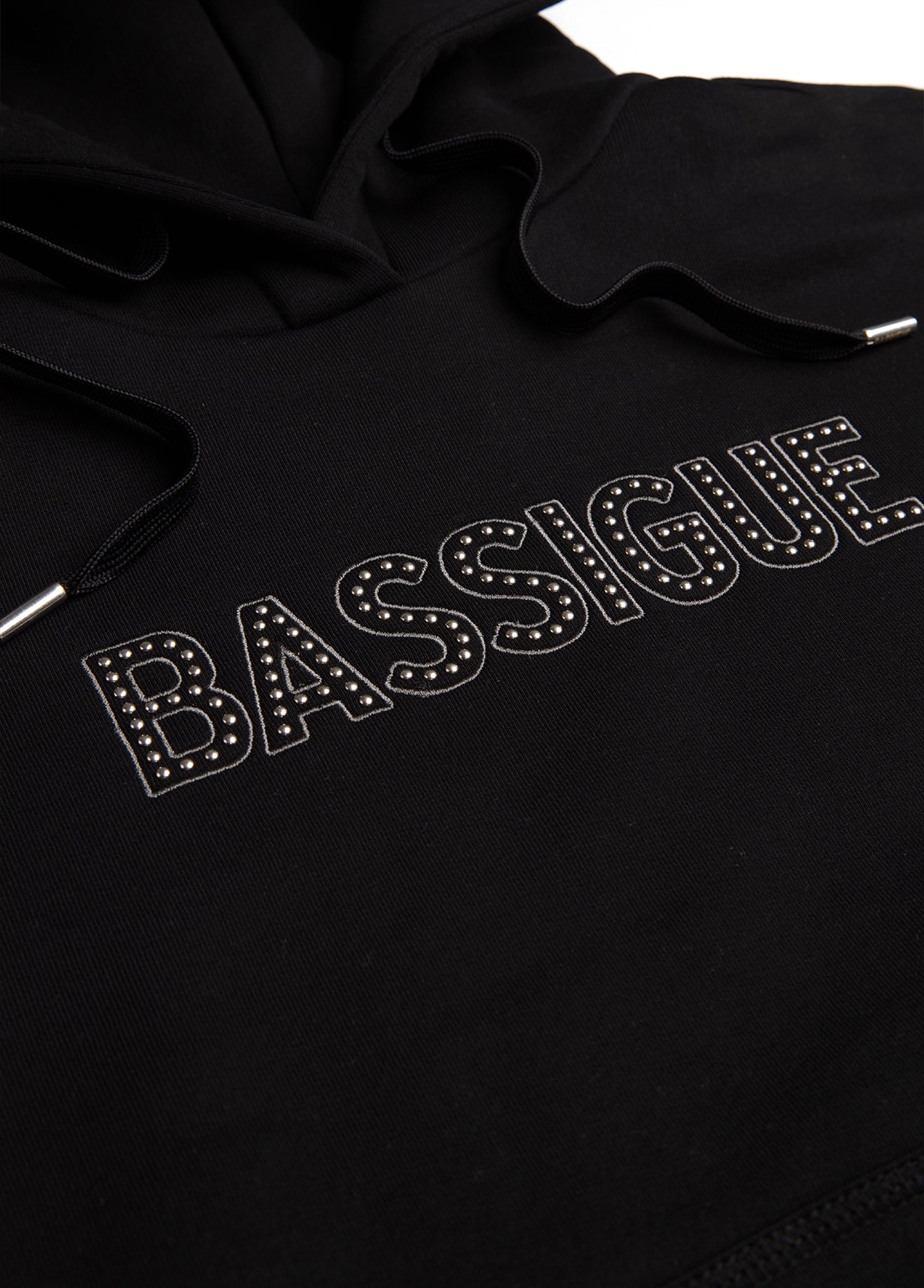 Siyah Studli Hoodie