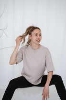 Babybek-Premium Kadın Oversize Vizon T Shirt-T-Shirts-5-Milagron.com