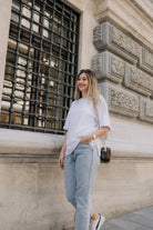 Babybek-Premium Oversize Kadın Beyaz T Shirt-T-Shirts-8-Milagron.com