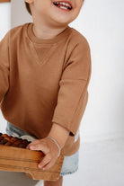 Babybek-Premium Oversize Unisex Çocuk Kahverengi T Shirt-T-Shirts-10-Milagron.com