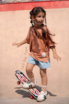 Babybek-Premium Oversize Unisex Çocuk Kiremit T Shirt-T-Shirts-2-Milagron.com