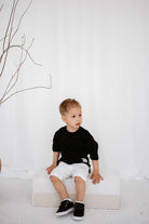 Babybek-Premium Oversize Unisex Çocuk Siyah T Shirt-T-Shirts-3-Milagron.com