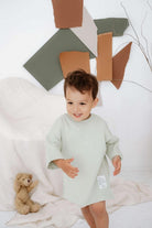 Babybek-Premium Oversize Unisex Çocuk Su Yeşili T Shirt-T-Shirts-2-Milagron.com