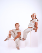 Babybek-Premium Unisex Eşofman Takımı Kiremit Dama-Alt - Üst Takım-1-Milagron.com