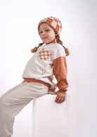 Babybek-Premium Unisex Eşofman Takımı Kiremit Dama-Alt - Üst Takım-5-Milagron.com