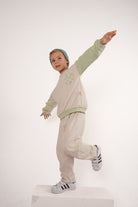 Babybek-Premium Unisex Eşofman Takımı Mint Dama-Alt - Üst Takım-2-Milagron.com