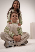 Babybek-Premium Unisex Eşofman Takımı Mint Dama-Alt - Üst Takım-7-Milagron.com