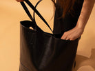 Bagh Collection-Olive Leather Handbag Black-Omuz Çantası-2-Milagron.com