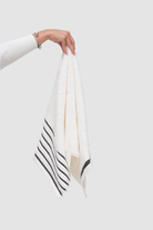 Balme-Rainbow Antrasit Çizgili Yüz Havlusu-Havlu & Peştamal-1-Milagron.com