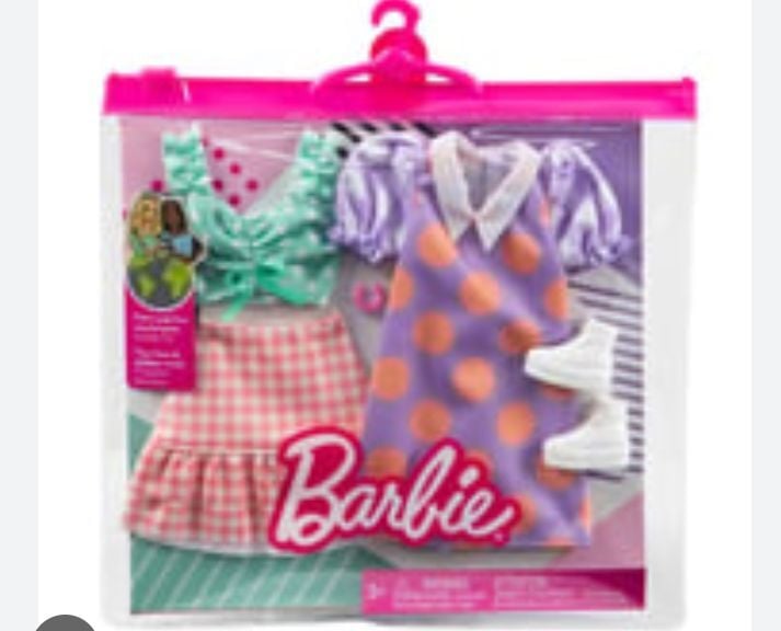 Gwf04 Barbie'Nin Kıyafet Koleksiyonu 2'Li Paketler / +3 Yaş