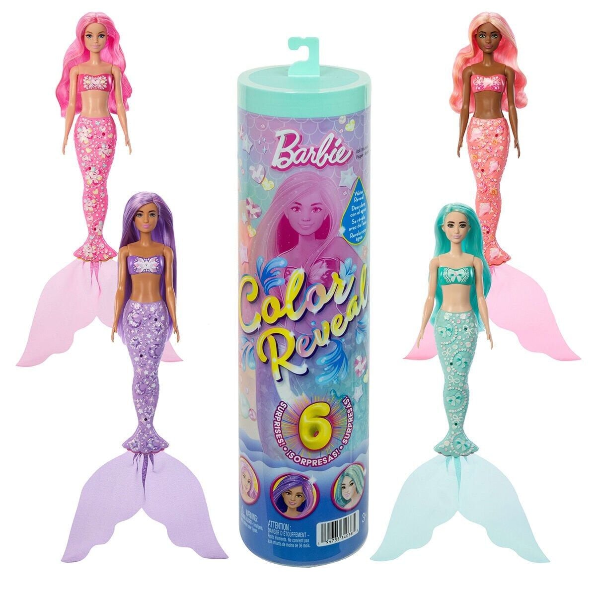 Jmw61 Barbie Color Reveal - Barbie Deniz Kızı Bebekler