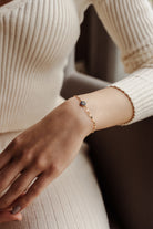 Başbuğ Mücevher-14 Ayar Altın Çift Taraflı Nazar Boncuğu Bileklik-Bileklik-4-Milagron.com