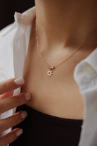 Başbuğ Mücevher-14 Ayar Altın Dorikalı Güneş Kolye-Kolye-1-Milagron.com