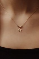 Başbuğ Mücevher-14 Ayar Altın Dorikalı Yıldız Kolye-Kolye-2-Milagron.com