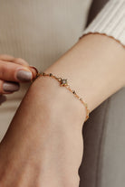 Başbuğ Mücevher-14 Ayar Altın Minimal Kuzey Yıldızı Bileklik-Bileklik-2-Milagron.com