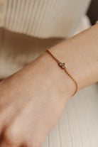 Başbuğ Mücevher-14 Ayar Altın Minimal Lotus Bileklik-Bileklik-2-Milagron.com