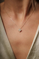 Başbuğ Mücevher-14 Ayar Altın Taşlı Yonca Kolye-Kolye-1-Milagron.com