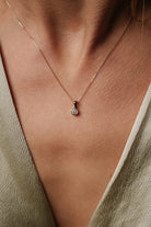 Başbuğ Mücevher-14 Ayar Altın Tektaş Kolye-Kolye-1-Milagron.com