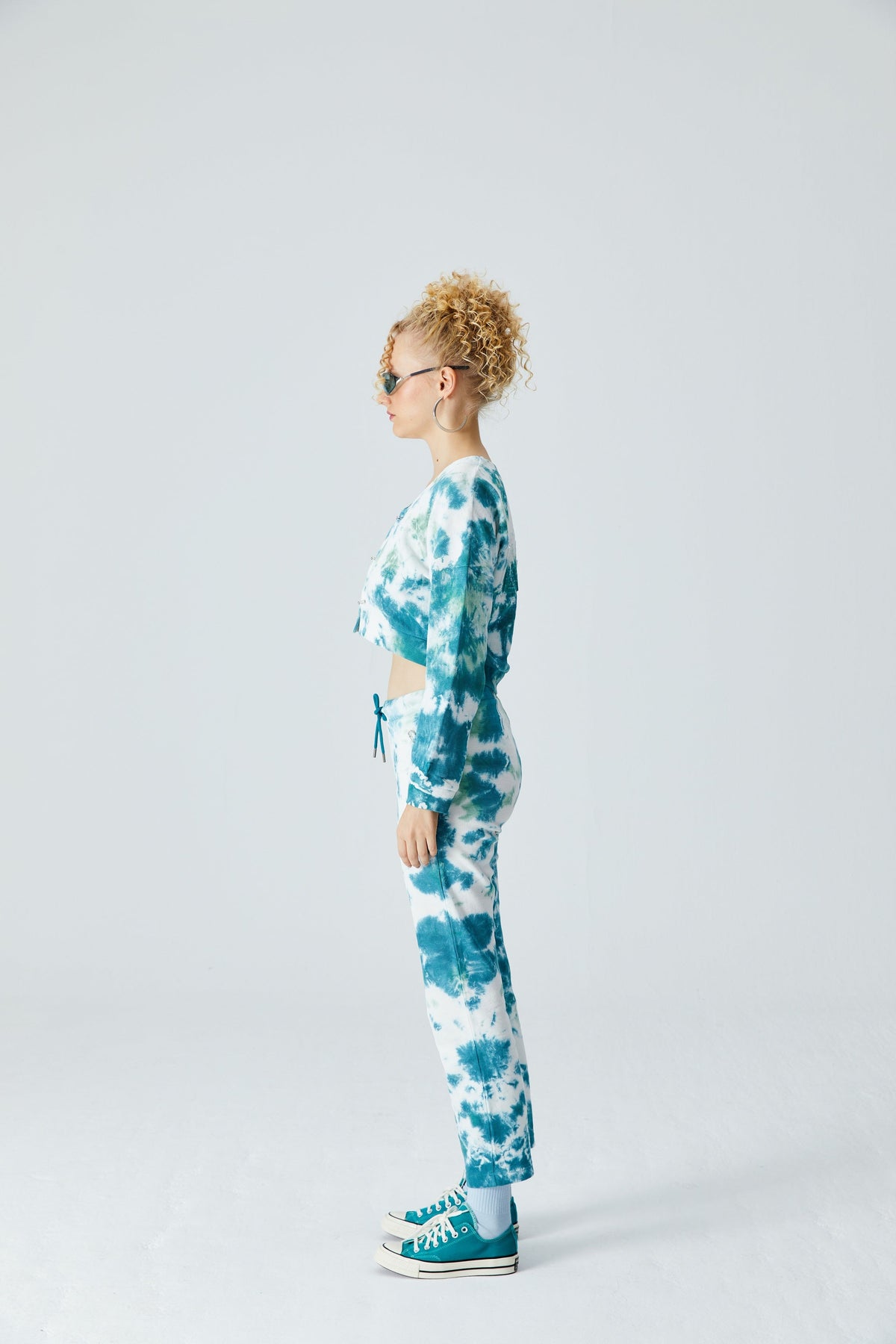Batik Sweatshirt - Beyaz/Yeşil