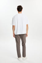 Beyaz Late Night Baskılı T-Shirt