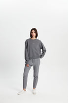 Bisiklet Yaka Sweatshirt - Gri