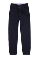 Denim Boyfriend Pantolon - Lacivert/Lila