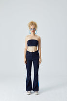 Denim Bralet - Lacivert/Mavi