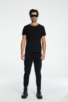 Denim Knit T-Shirt - Siyah/Sarı