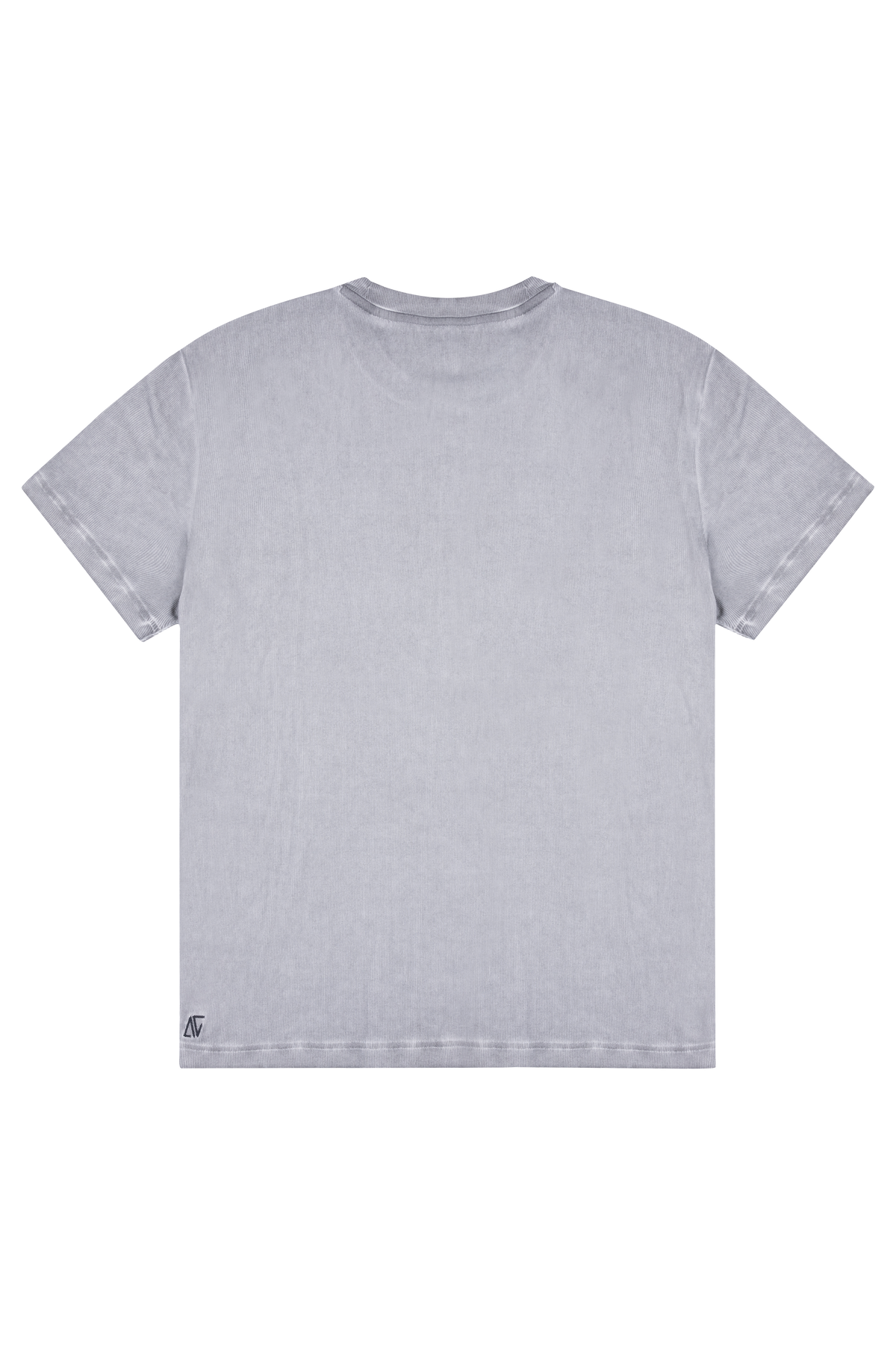 Eskitilmiş Fitilli T-Shirt - Gri