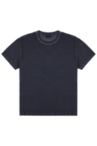 Eskitilmiş Fitilli T-Shirt - Siyah