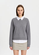 Gri Gömlek Katmanlı Sweatshirt