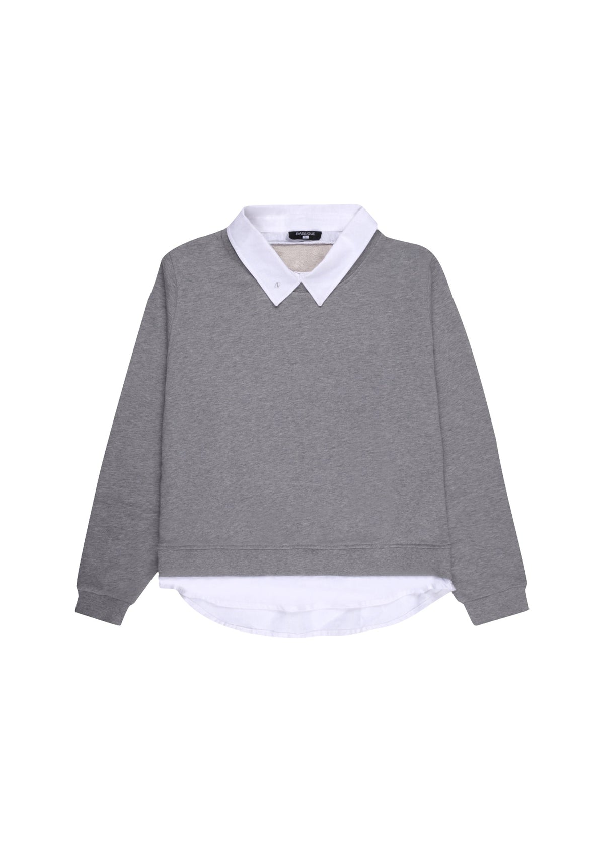 Gri Gömlek Katmanlı Sweatshirt