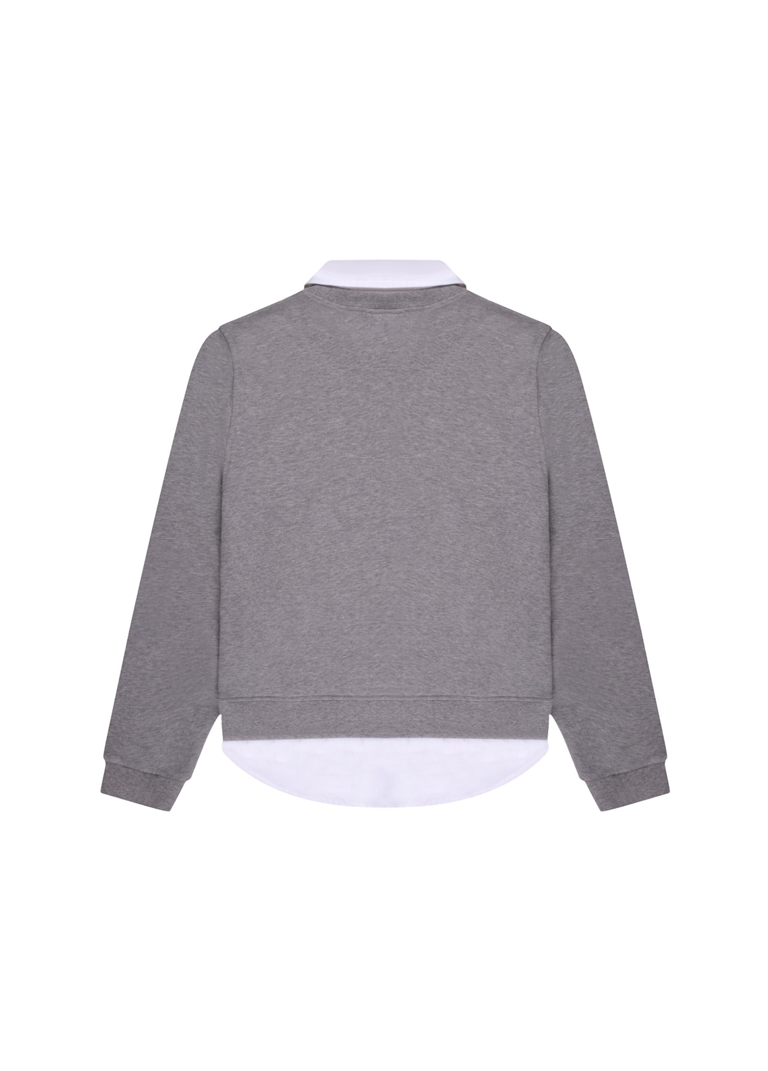 Gri Gömlek Katmanlı Sweatshirt