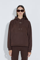 Kapüşonlu Sweatshirt - Kahverengi