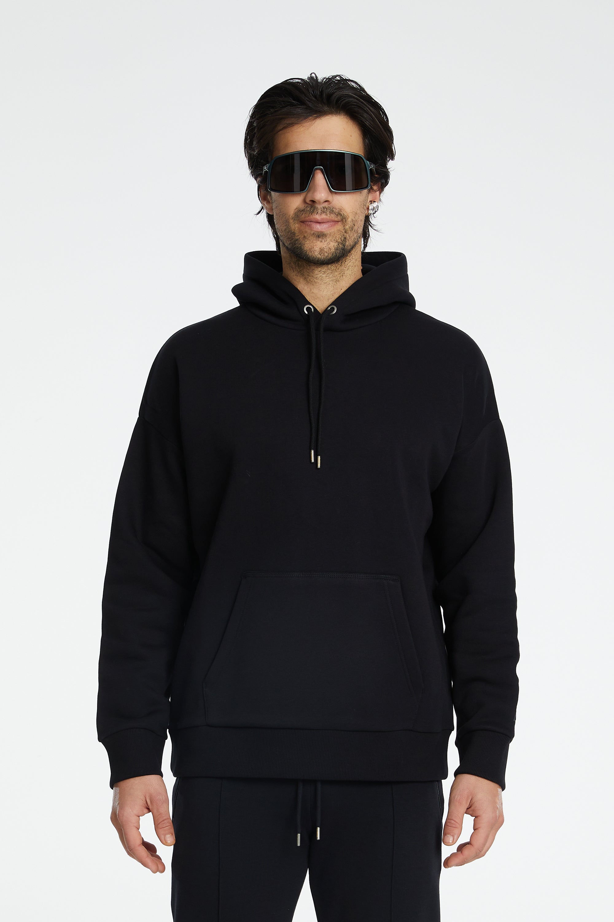 Kapüşonlu Sweatshirt - Siyah