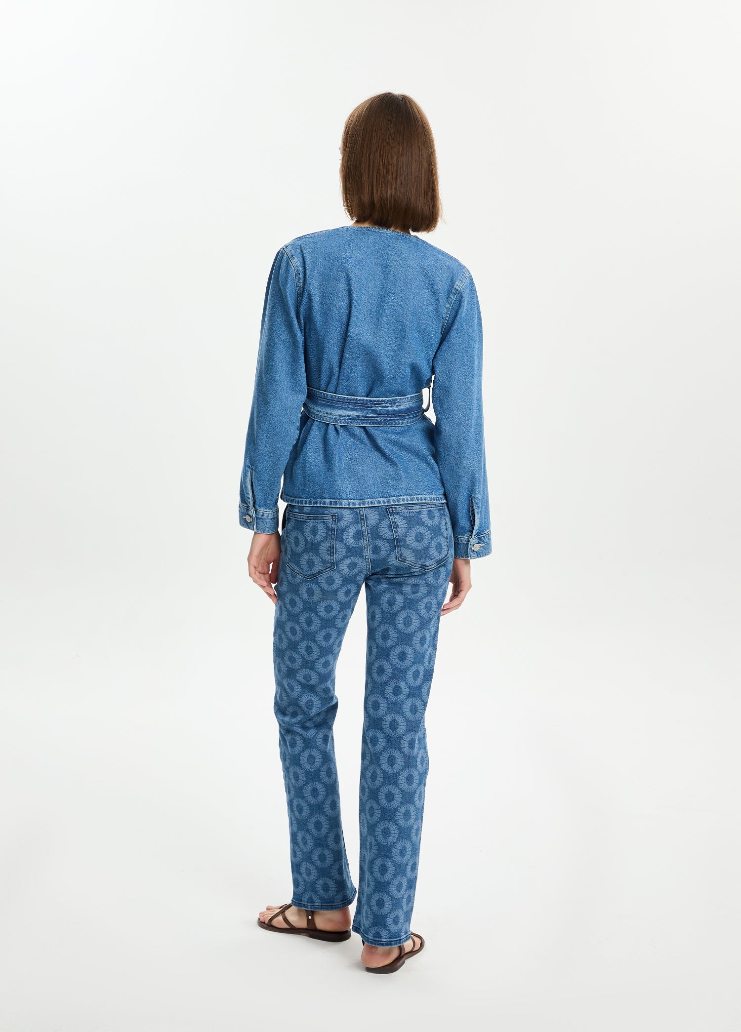 Kemerli Denim Ceket