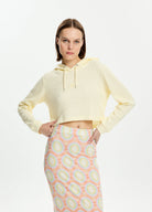 Kısa Kesim Waffle Hoodie