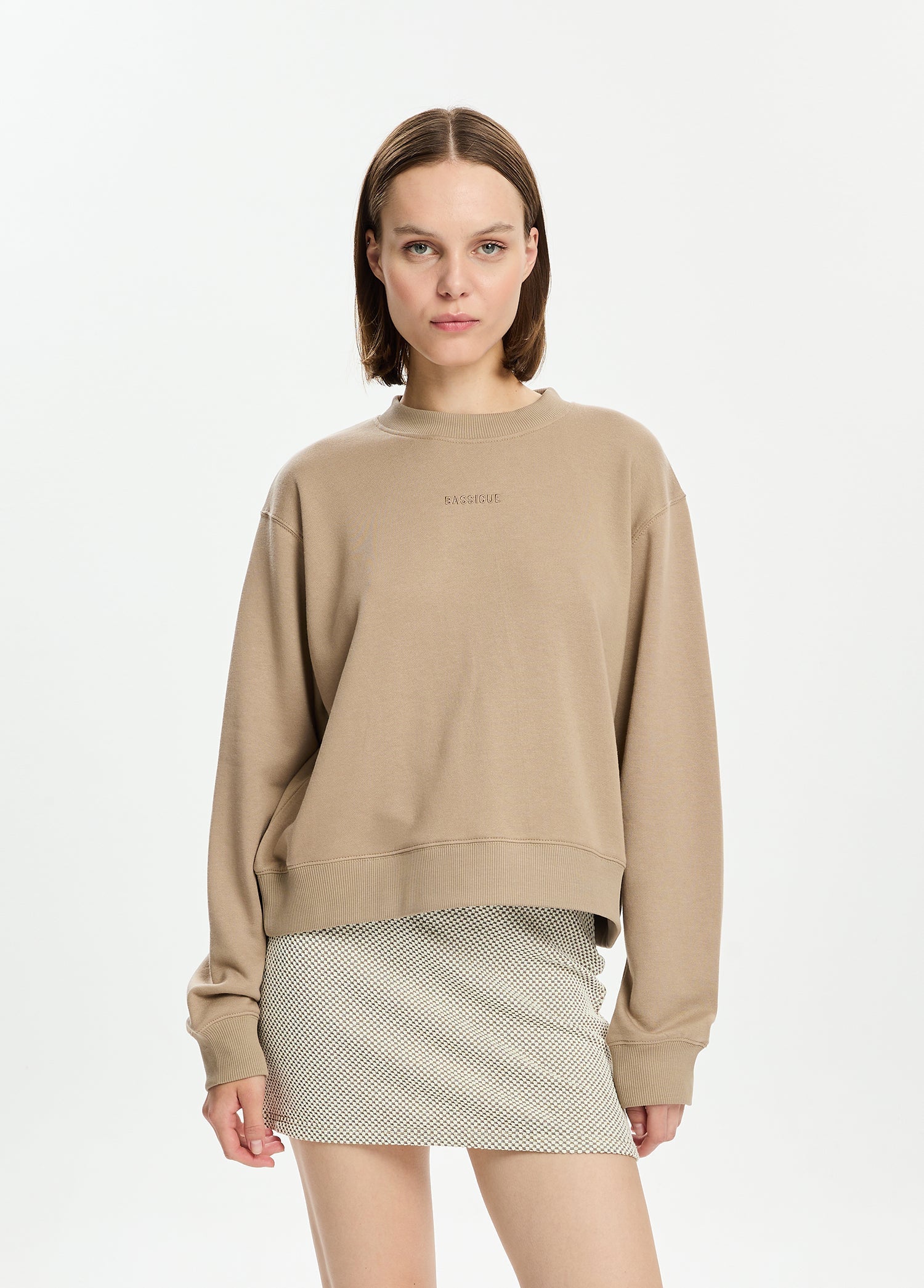Klasik Bisiklet Yaka Sweatshirt