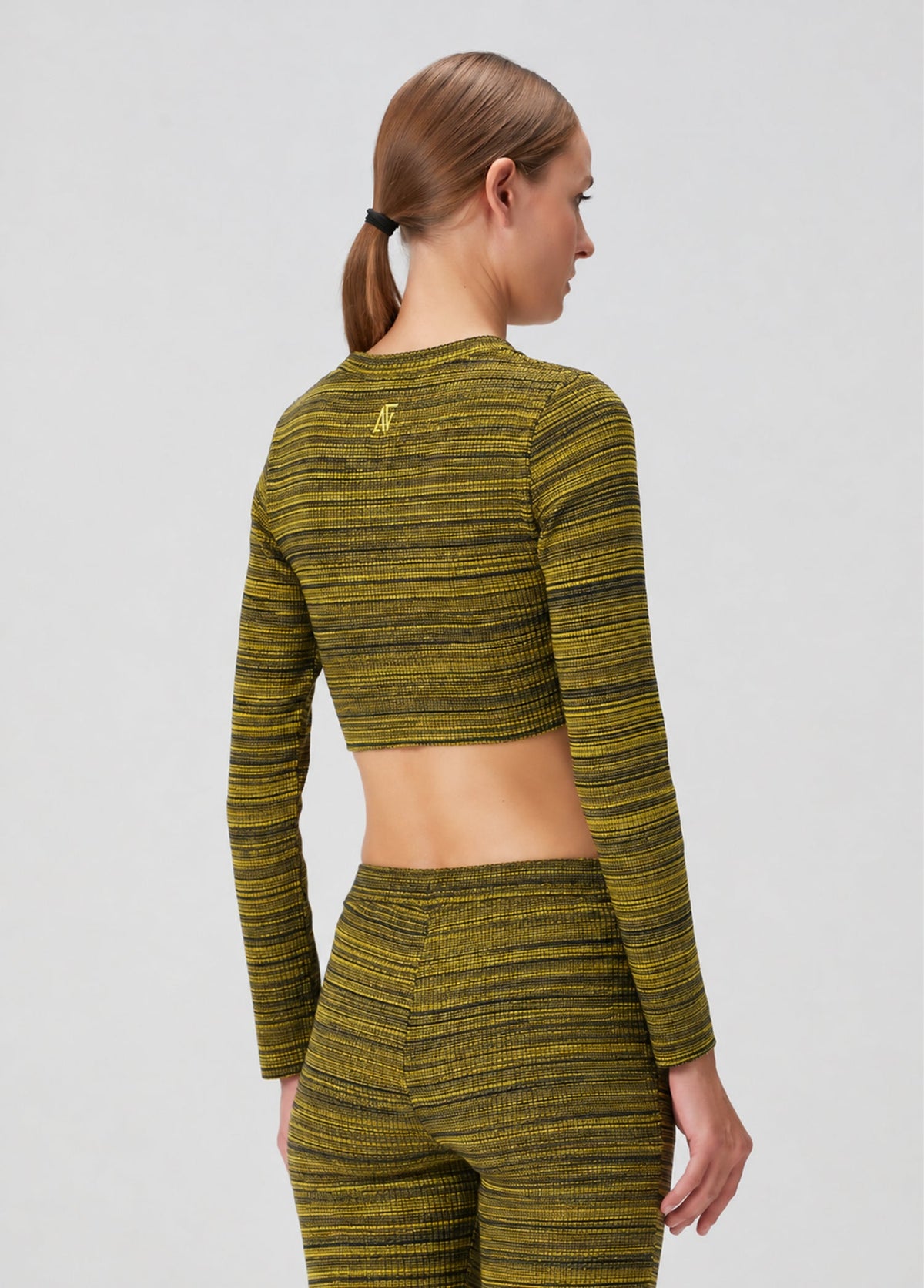 Knit Crop Top - Sarı/Siyah