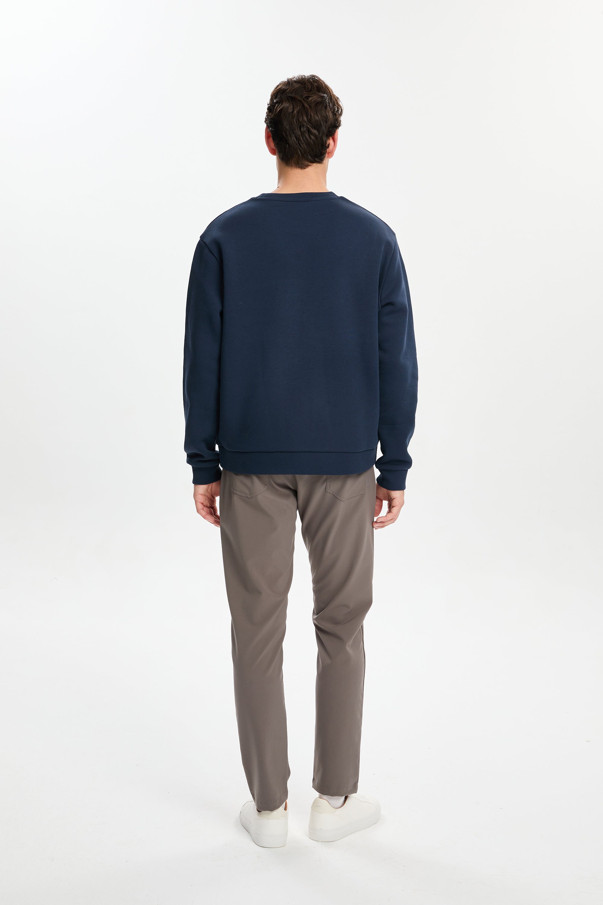 Lacivert Harvest Nakışlı Sweatshirt
