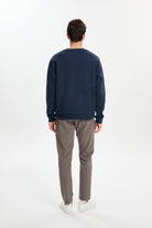 Lacivert Harvest Nakışlı Sweatshirt