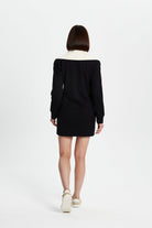 Siyah Mini Sweater Elbise