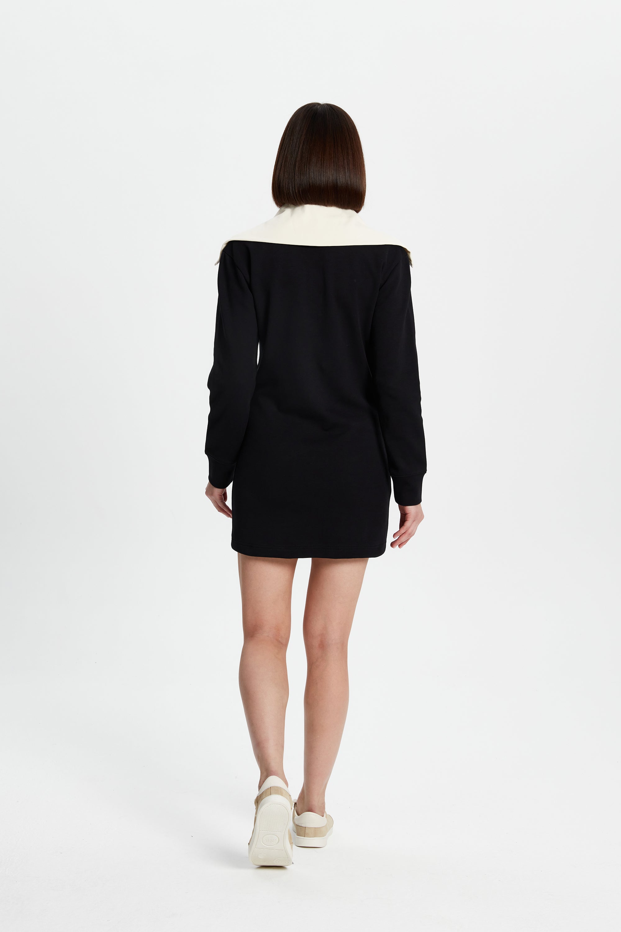 Siyah Mini Sweater Elbise